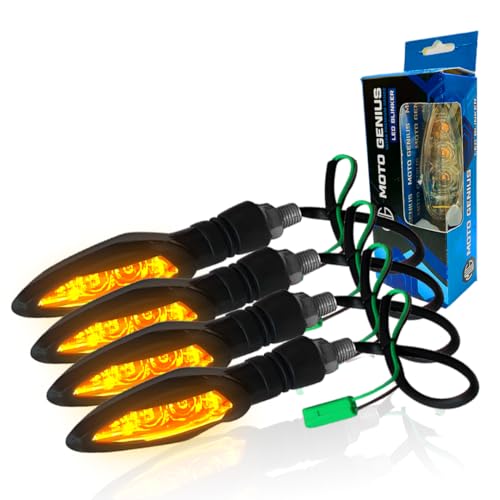 MOTO GENIUS KTM Waterproof Flexible Unbreakable Premium Silicone Rubber LED Indicator Light | High Brightness Universal Fit for All Bikes (4 Pieces) - Image 1