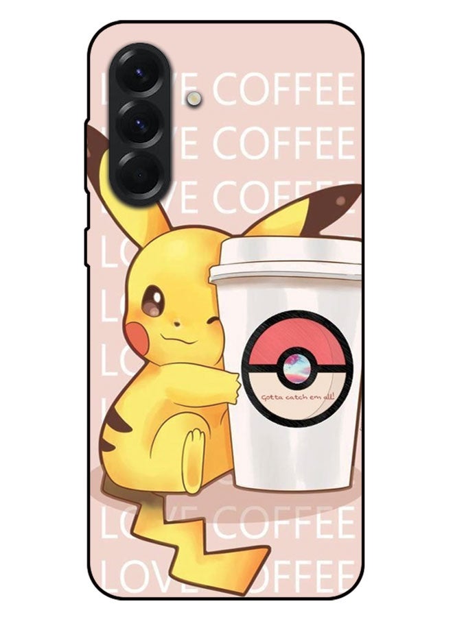 الصيد العين غطاء حماية مطبوع لهاتف سامسونج جالاكسي A56 - بيكاتشو وقهوة - Image 1