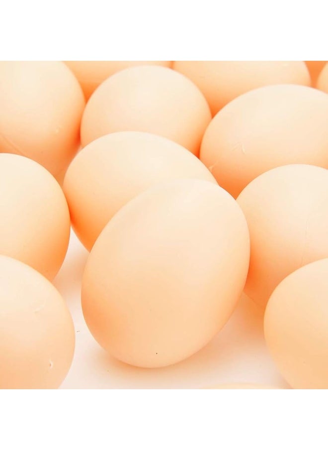 PowerTRC PowerTRC 30 Pcs Plastic Fake Eggs Toys, DIY Easter Eggs, Real-Life Size Faux Pretend Play Food Decorations, Realistic Chicken Eggs  - Image 1