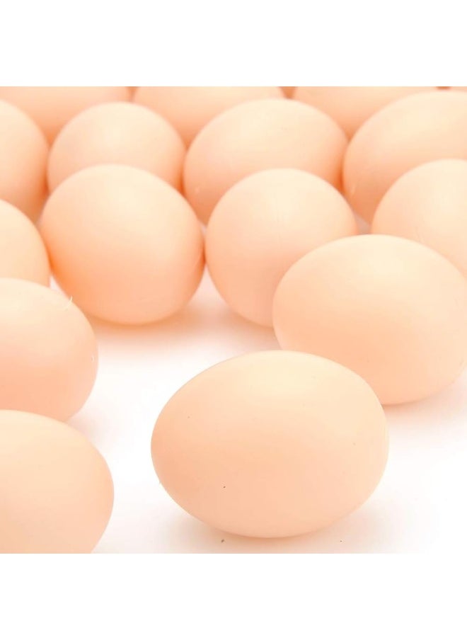 PowerTRC PowerTRC 30 Pcs Plastic Fake Eggs Toys, DIY Easter Eggs, Real-Life Size Faux Pretend Play Food Decorations, Realistic Chicken Eggs  - Image 3