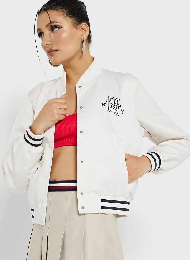 TOMMY HILFIGER Button Detail Bomber Jacket
