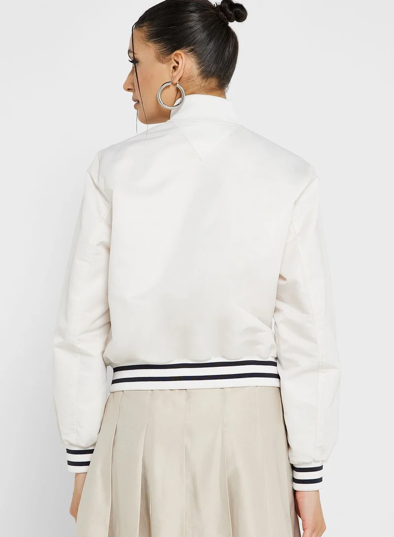 TOMMY HILFIGER Button Detail Bomber Jacket