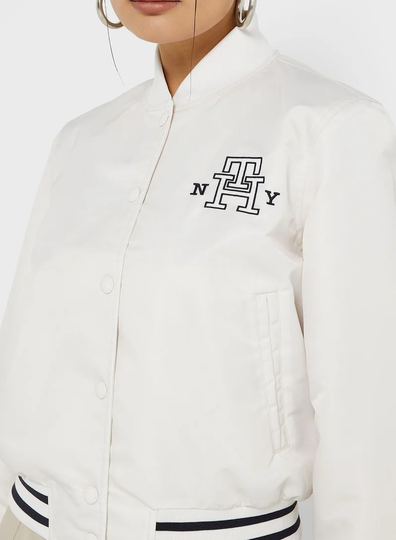 TOMMY HILFIGER Button Detail Bomber Jacket