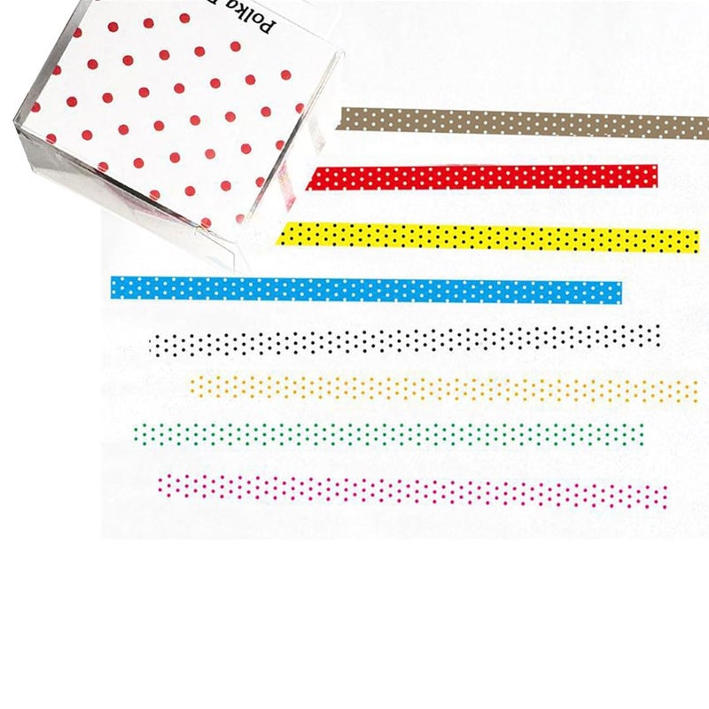 أشرطة زخرفية 8 لفات 3 مم × 5 م لمجلة سكرابوكينغ مخطط ألوان ب - Image 1