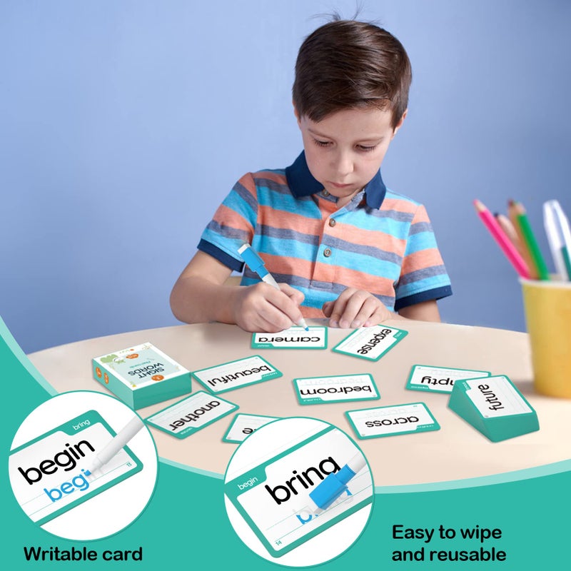 WJPC High Frequency Sight Words Flash Cards 2nd, 3rd Grade (Third-Grade) for 7,8.9 Years Age Kids Boys, Girls, Homeschool Learn to Read, Write. - Image 4