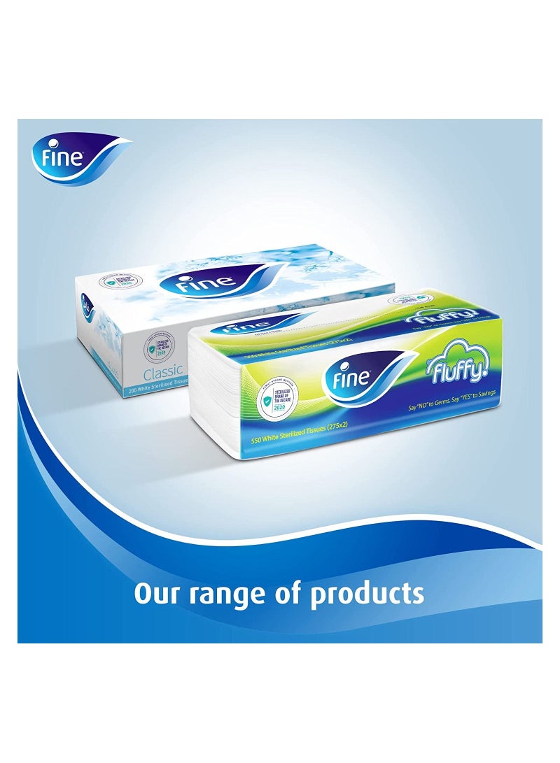 Fine 2 Ply Sterilized Facial Tissue With Toilet Roll Pack Of 5 White - Image 3
