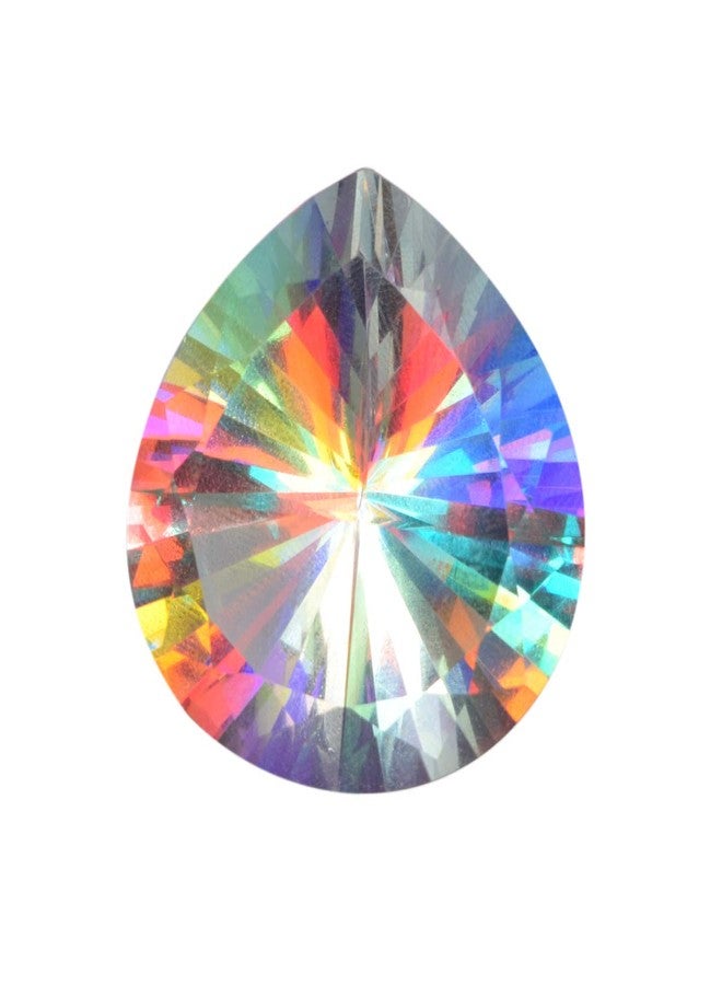 REAL-GEMS White Mystic Topaz 32.30 Ct Mystic Topaz Faceted Pear Fire Mystic Topaz Gemstone Faceted Loose Stone - Image 1