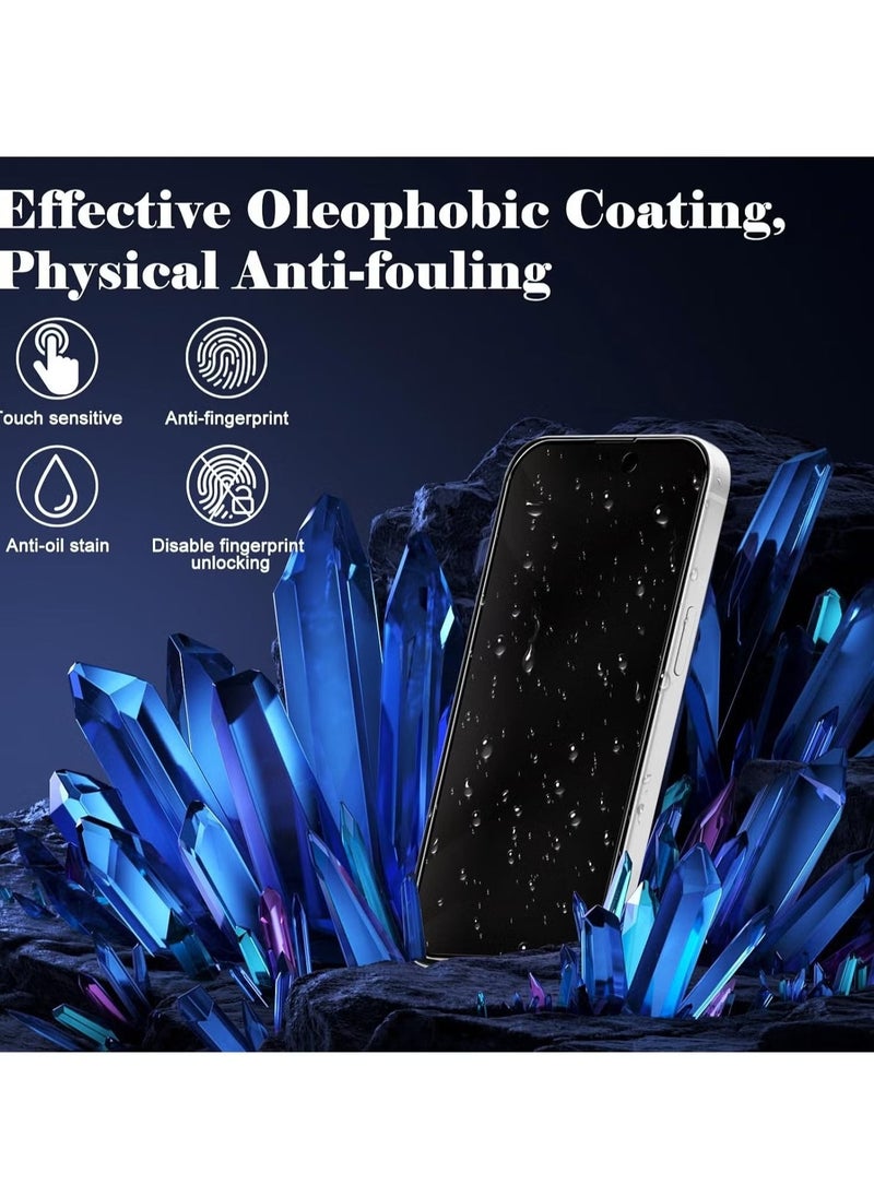 vesus 2-Pack Tempered Glass Privacy Screen Protector for iPhone 16 [Anti-Spy] [Anti-Scratch] [9H Hardness] - 6.1-Inch - Image 2