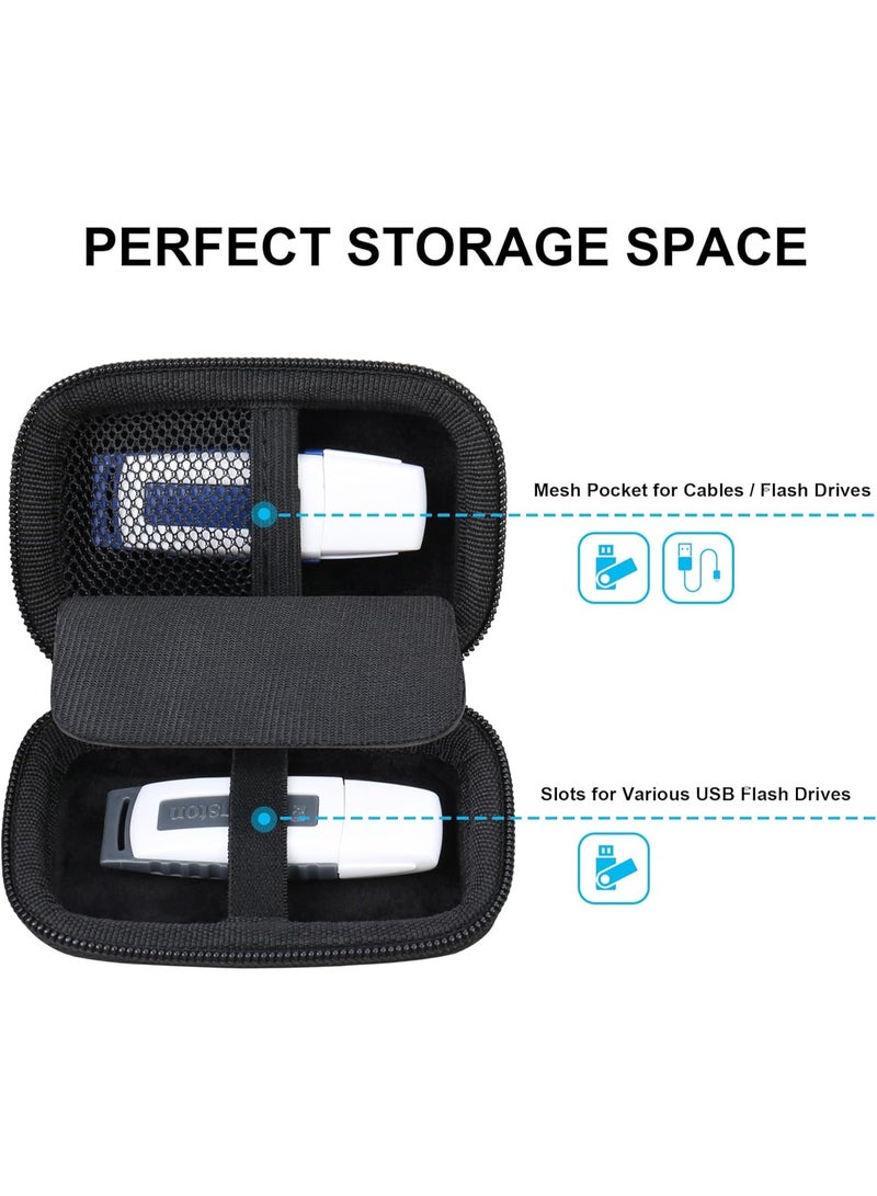 Lacdo USB Flash Drive Case, USB Storage Case, USB Holder Storage Bag, Thumb Drive Caes for SanDisk/Samsung USB Flash Drive USB Case, Jump Drive Case, Electronic Accessories Organizer, Black - Image 4