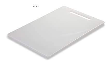 URMILA PLASTIC ® Premium 8mm Thick/Long Lasting BPA Free Kitchen Chopping Boards Cutting Board Plastic with Handle for Regular Use (Small) - White - Image 2