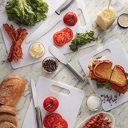 URMILA PLASTIC ® Premium 8mm Thick/Long Lasting BPA Free Kitchen Chopping Boards Cutting Board Plastic with Handle for Regular Use (Small) - White - Image 5