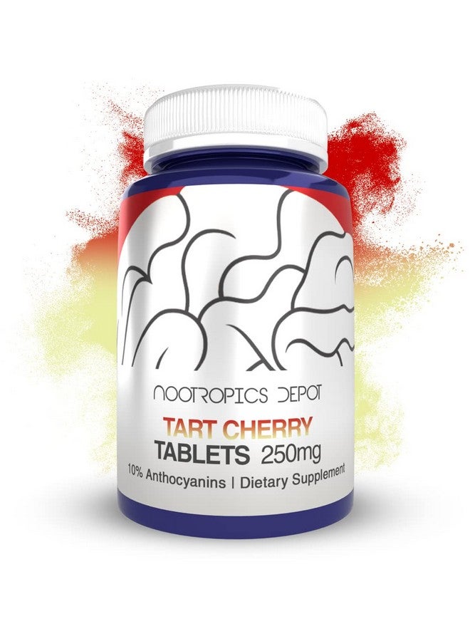 Nootropics Depot Tart Cherry Extract Tablets | 250mg | 60 Count | 10% Anthocyanins | Supports Balanced Oxidation & Inflammation Levels | Promotes Physical Strength & Energy - Image 1