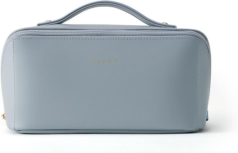 EACHY Travel Makeup Bag,Large Capacity Cosmetic Bags for Women,Waterproof Portable Pouch Open Flat Toiletry Bag Pattern Makeup Bag - Image 5