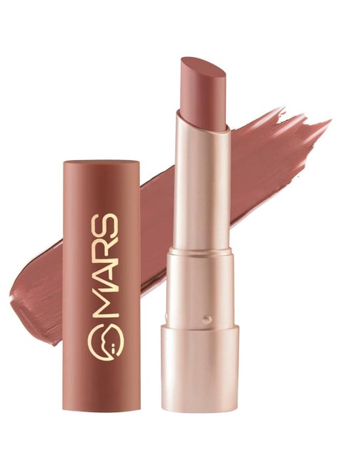 MARS Creamy Matte Long Lasting Lipstick for Women | Creamy Lipstick | Single Swipe Application | Smooth & Light Weight (3.2 gm) (12-Khoobsurat Kuchipudi)
