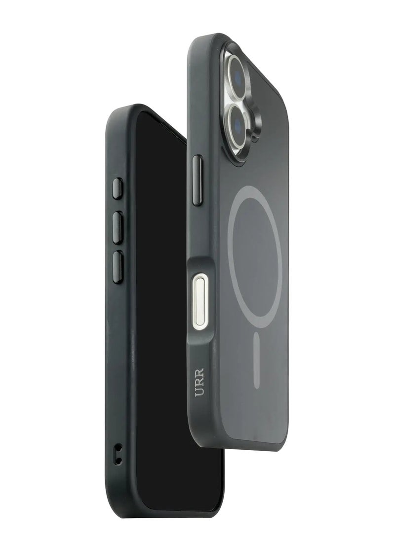 URR IRIS Matte Glass Case for iPhone ‏17 - Black - Image 3