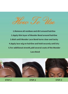 EUNOMIA Bold Hold Lace Bold Hold Extreme Hold Glue Lace Bond Glue No Latex Waterproof Sweatproof Maintain 5 Days Bold Hold Lace Adhesive Gelly Strong Hold Remove Residue and Dirt Wig Glue 38ml  - Image 2