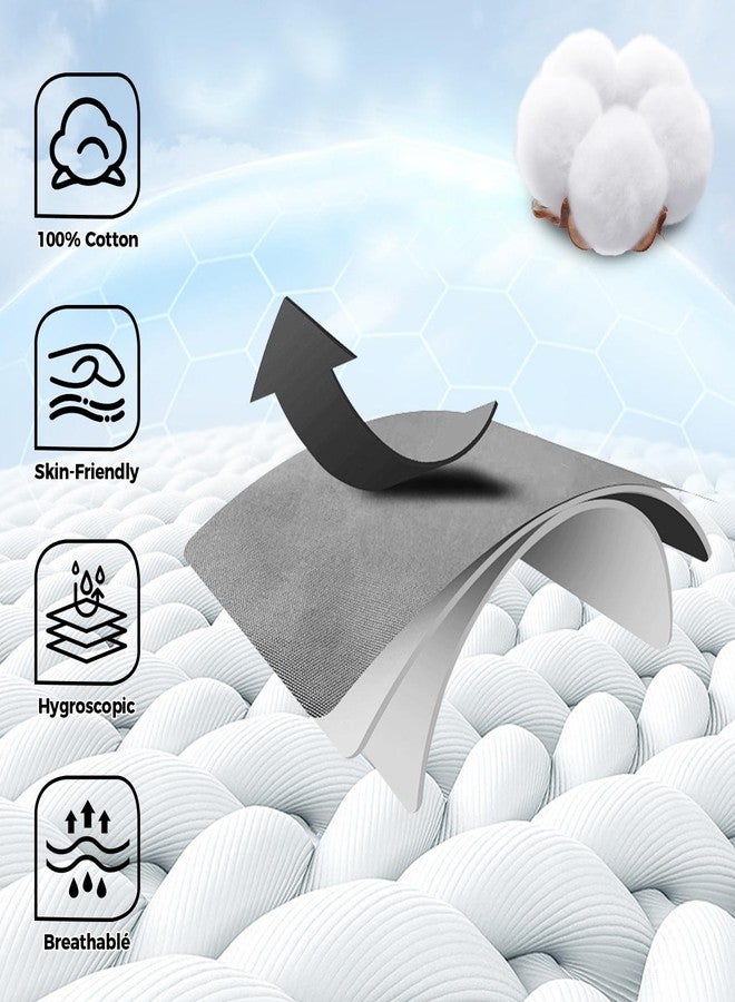 Donfri 2 Pairs Cotton Moisturizing Gloves Men Touchscreen Fingers for Eczema Dry Hands Hand Care Overnight Moisturizing (Medium-Black) - Image 2