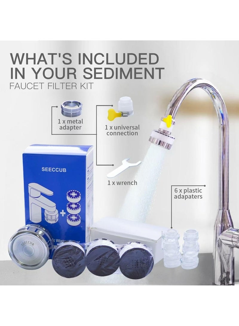 New Premium 4 In1 Long-lasting Sink Faucet Water Filter. Replaceable Tap Water Purifier For Kitchen and Bathroom.Remove 99% Chlorine Soften Hard Water. Relieve Dry Skin, Suitable for Sensitive Skin - Image 3