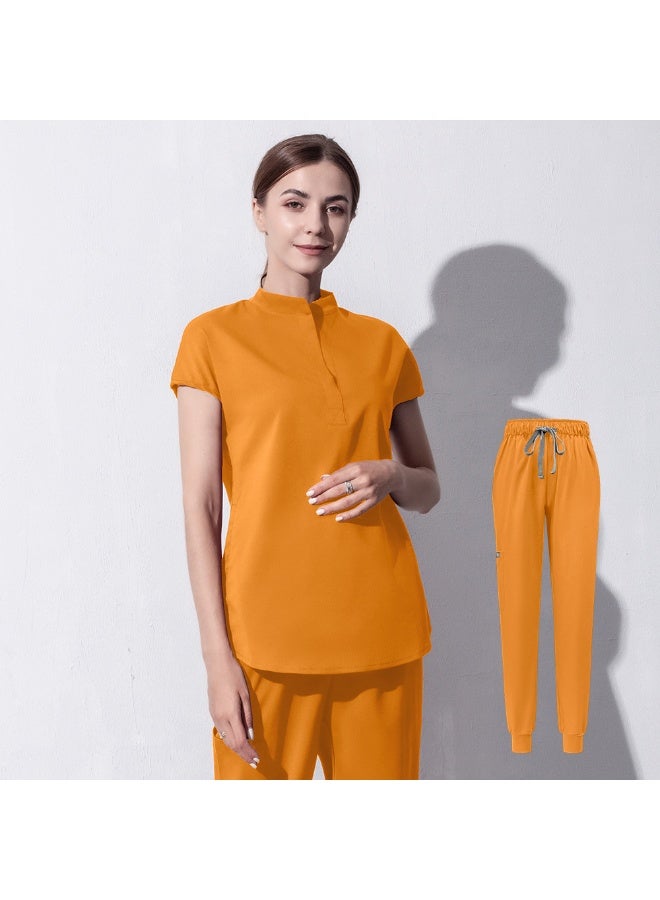 NIBEMINENT Fashion Women Workwear Scrub Tops+pant Medical Uniform Surgery Scrubs Shirt Short Sleeve Pet Shop Doctor Nurse Nursing Uniform - Image 1
