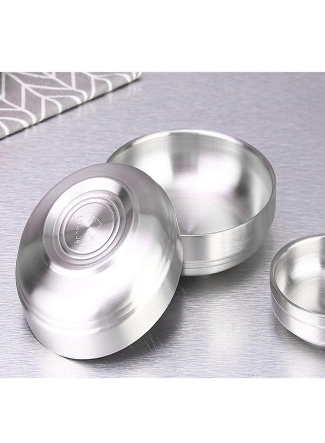 Hemoton Stainless Steel Sauce Dish - 4.52 Inch Mini Appetizer Plate for Seasoning, Snacks, Dipping, and Condiments -Easy to Clean Seasoning Dishes for Home and Restaurant Use - Image 3