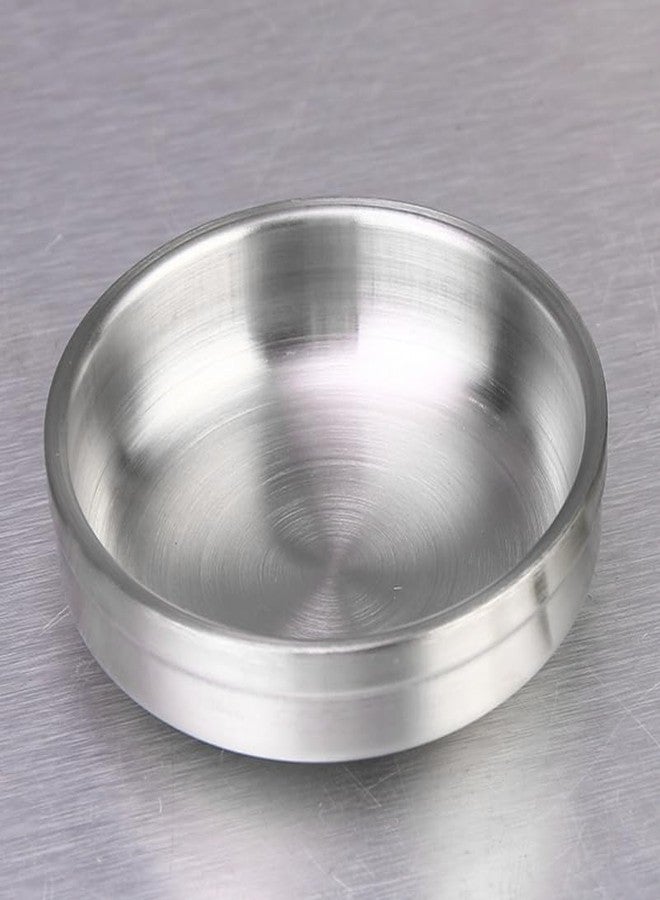 Hemoton Stainless Steel Sauce Dish - 4.52 Inch Mini Appetizer Plate for Seasoning, Snacks, Dipping, and Condiments -Easy to Clean Seasoning Dishes for Home and Restaurant Use - Image 2
