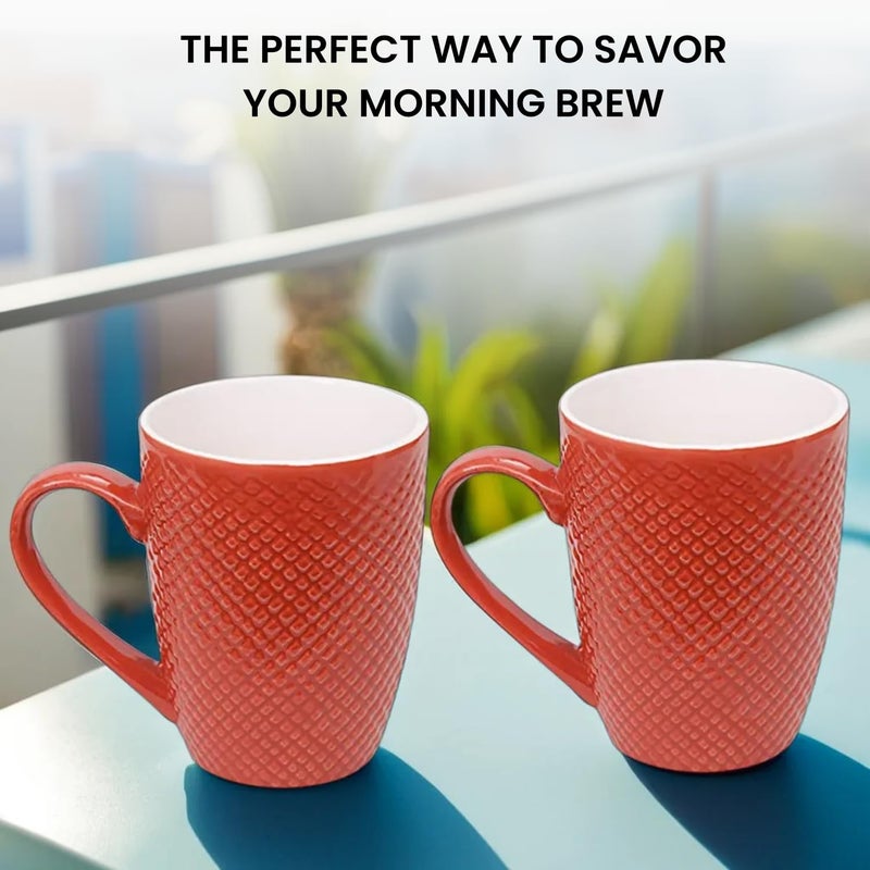 KITTENS Ceramic Coffee Mug Set of 4 330 ml Dot Pattern Microwave Safe Food Grade Material Handcrafted - Image 2
