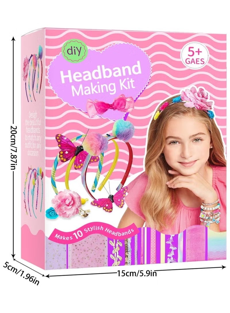 ColaBear Headband Making Kit, DIY Headband Making Kit for Girls,Arts and Crafts for Kids Ages 5+,Girls Hair Accessories for Kids, Fashion Crafts Set for Girls - Image 2