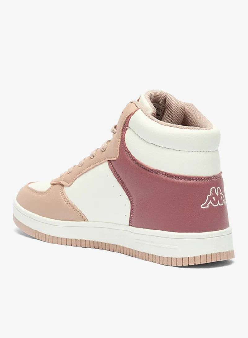 Kappa Women's Panelled High Top Sneakers with Lace-Up Closure