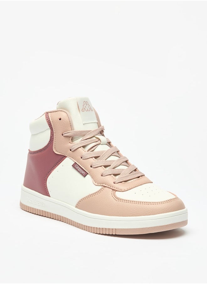Kappa Women's Panelled High Top Sneakers with Lace-Up Closure  - Image 1