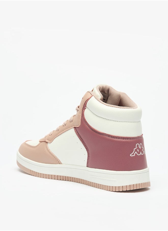Kappa Women's Panelled High Top Sneakers with Lace-Up Closure  - Image 2