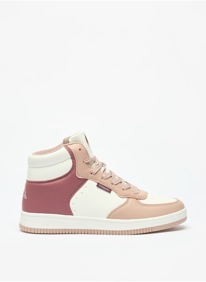 Kappa Women's Panelled High Top Sneakers with Lace-Up Closure  - Image 3