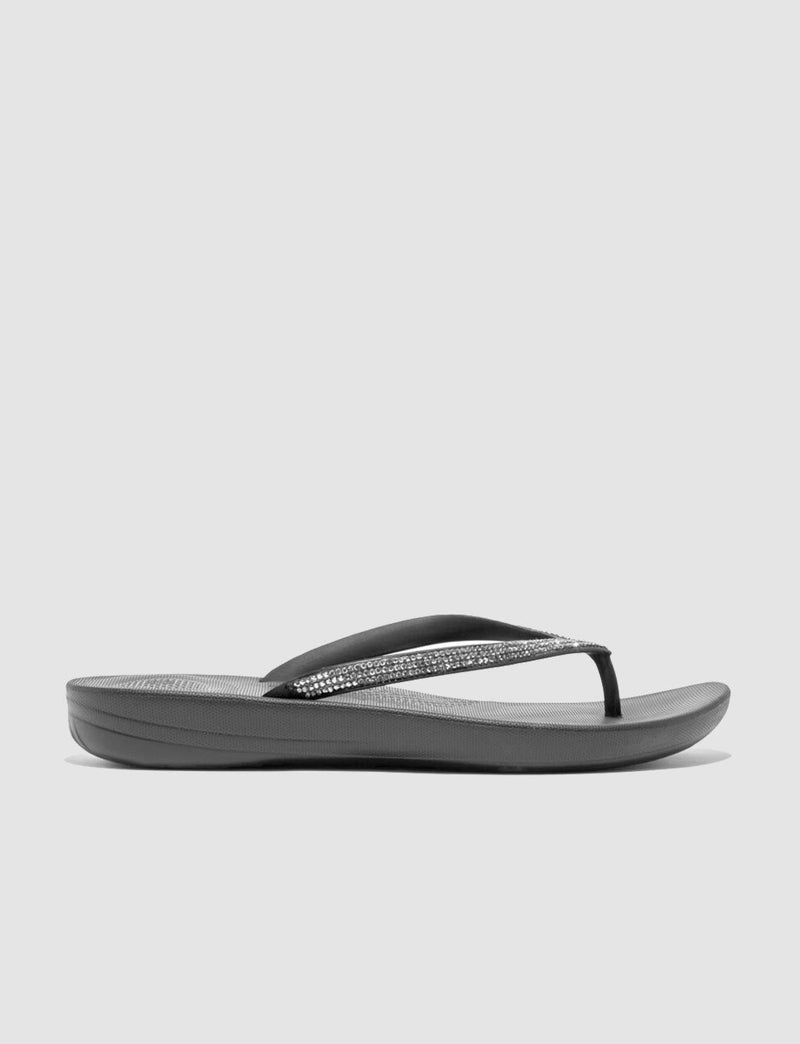 FitFlop Iqushıon Sparkle R08 Black Women's Flip Flops - Image 1