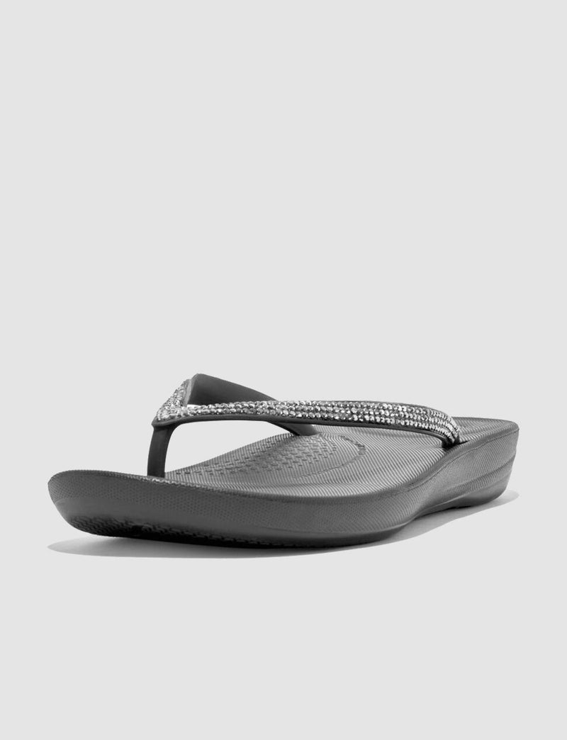 FitFlop Iqushıon Sparkle R08 Black Women's Flip Flops - Image 5