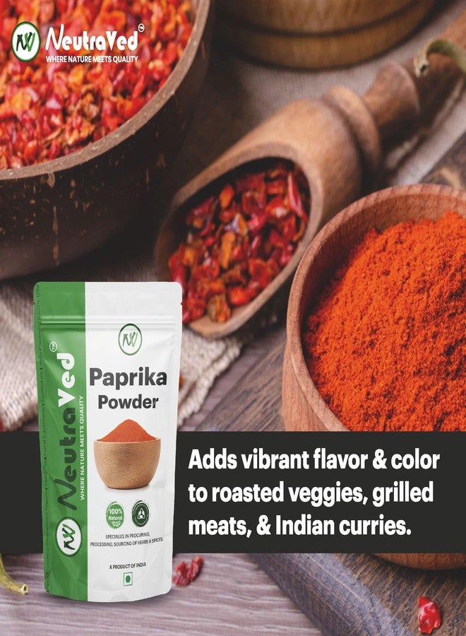 NeutraVed Paprika Powder 100g | Sweet & Mild Red Paprika Spice for Cooking, Seasoning & Garnishing | Comes in Standup Ziper Pouch - 100gm - Image 3