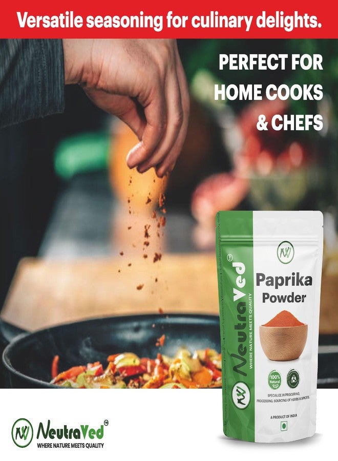 NeutraVed Paprika Powder 100g | Sweet & Mild Red Paprika Spice for Cooking, Seasoning & Garnishing | Comes in Standup Ziper Pouch - 100gm - Image 4