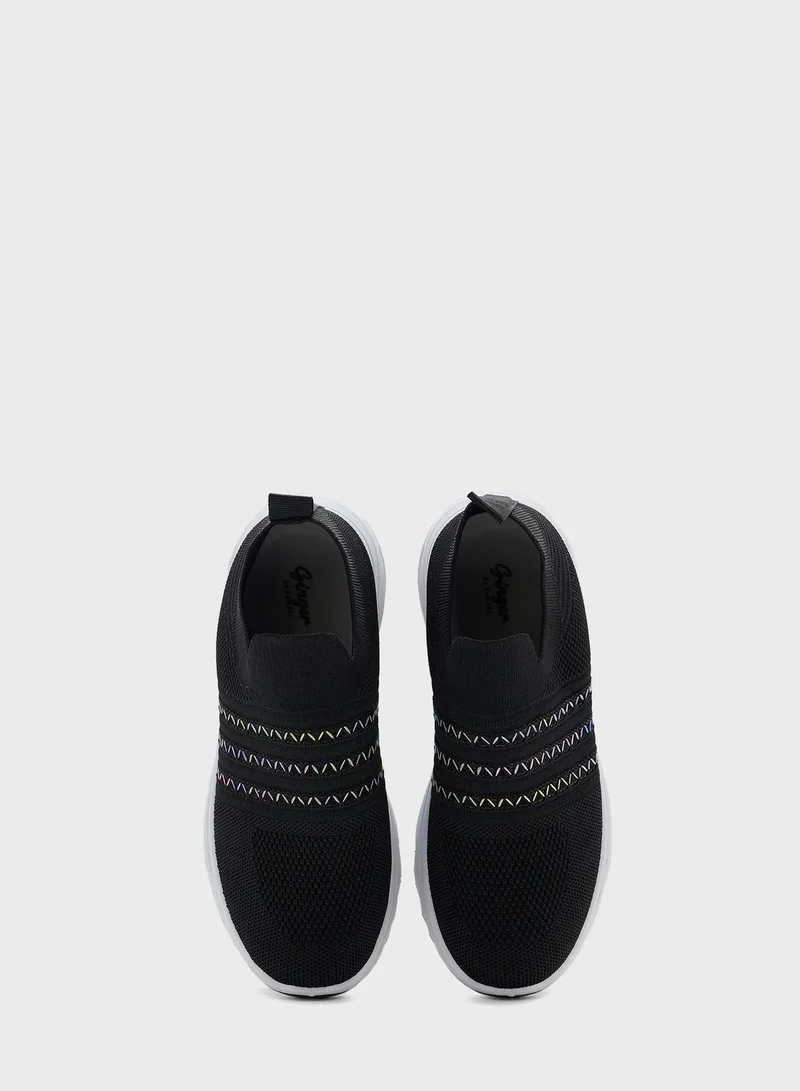 Ginger Zig Zag Detail Comfort Shoe