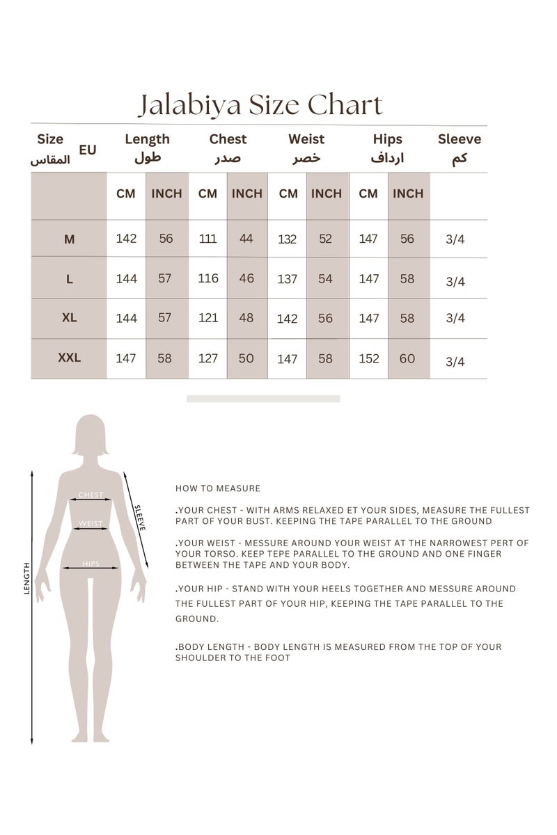 IKKXA Dazzling Charm Embroidered Jalabiya IN101 Red - Image 5