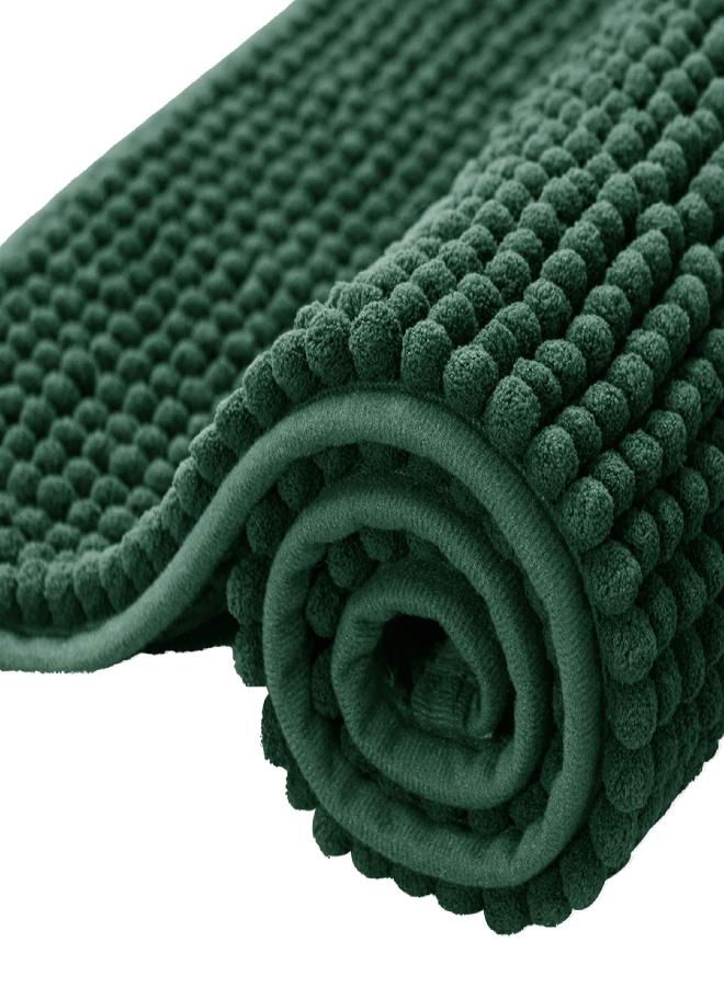 subrtex Bathroom Rugs Chenille Bath Rug Soft Short Plush Bath Mat Soft Shower Mat Water Absorbent Shower Mat Quick Dry Machine Washable(Celadon,16" x 24") - Image 1