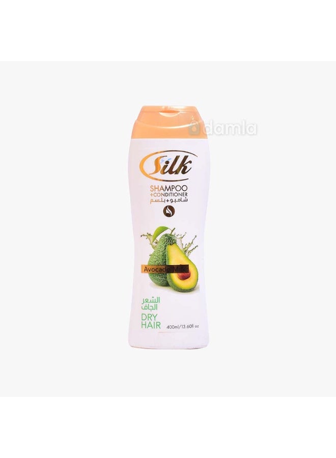 Silk Avocado Milk Shampoo + Conditioner For Dry Hair - 400ml - Image 3