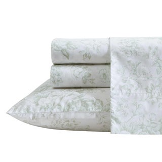 Laura Ashley - Full Sheets  Cotton Percale Bedding Set  Lightweight & Breathable Home Decor (Toile Delight Green  Full) - pzsku/Z42A85AB55DAD91B6BEDDZ/45/1749668231/f346b444-3b75-42b4-9408-466fa209765e