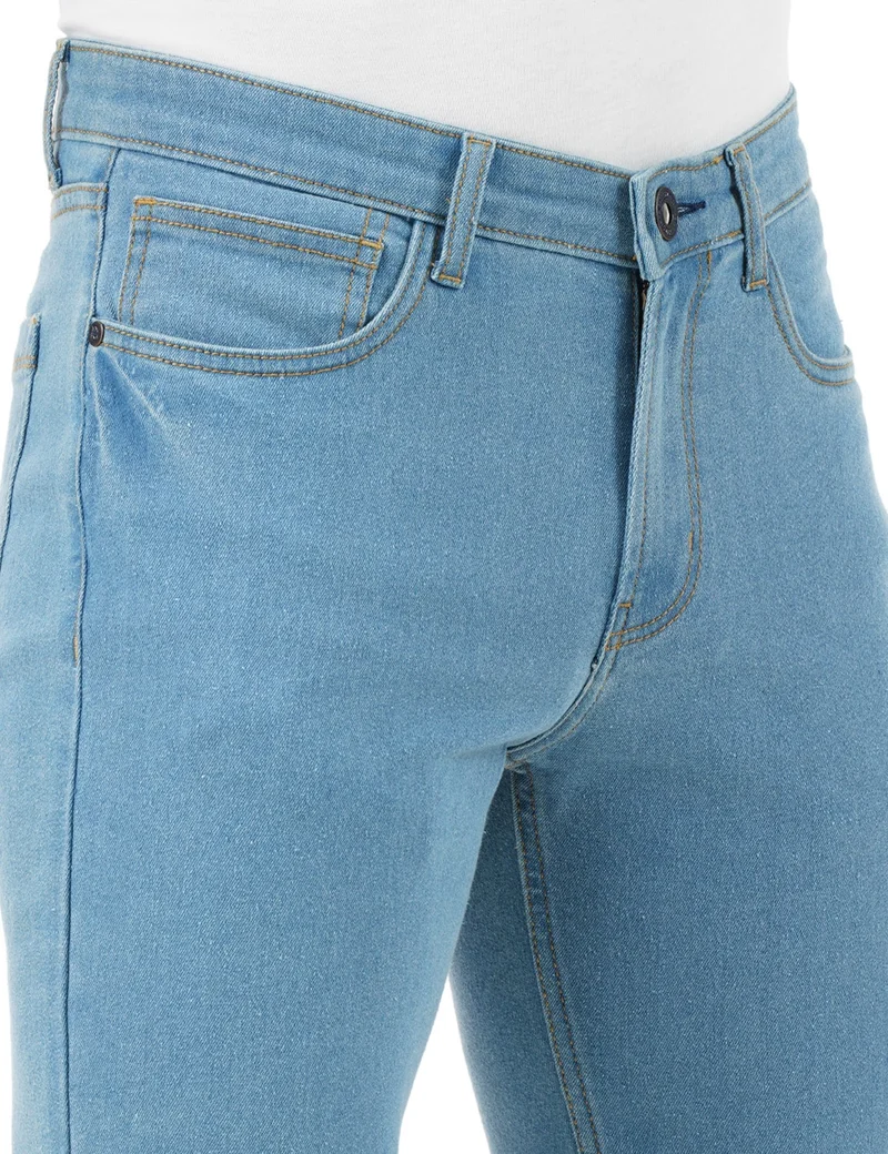 Inkd Denim drama Men's Slim Fit Jeans - Mid-Rise | Cotton Blend | Contrast Stitch | Stretchable Fabric | Classic 5 Pocket Styling for Men | Best Price UAE