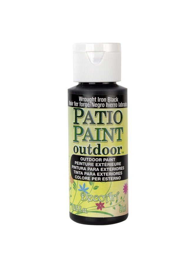 DecoArt Patio Paint, 2-Ounce, Wrought Iron Black (DCP21-3) - Image 1