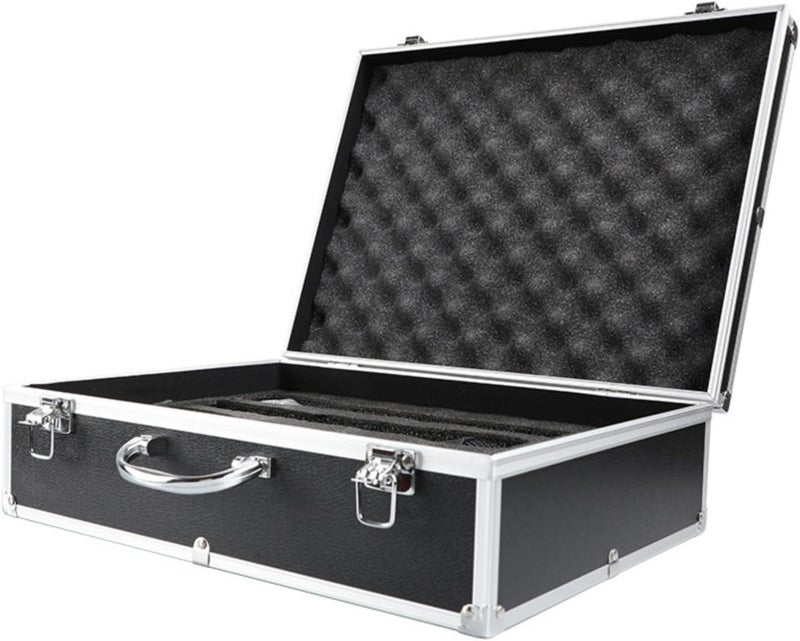 Portable Microphone Box Outdoor Speakers Holder Case Carry Suitcases Holders Aluminum Storage Microphone - Image 5