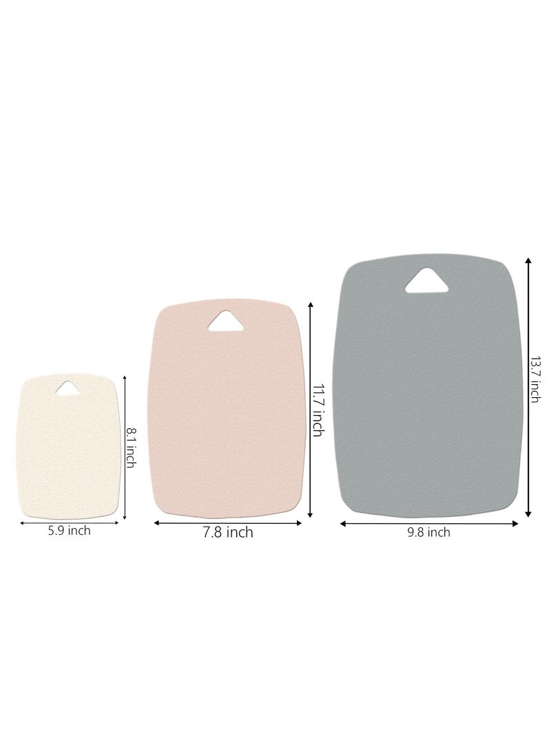 KASTWAVE Kitchen Cutting Boards, Plastic Cutting Boards Set of 3 Non-Slip Backs and Dishwasher Safe, BPA Free Safe Cutting Boards, Easy to Clean Suitable for Meat, Vegetables, Fruits, Many Sizes - Image 4