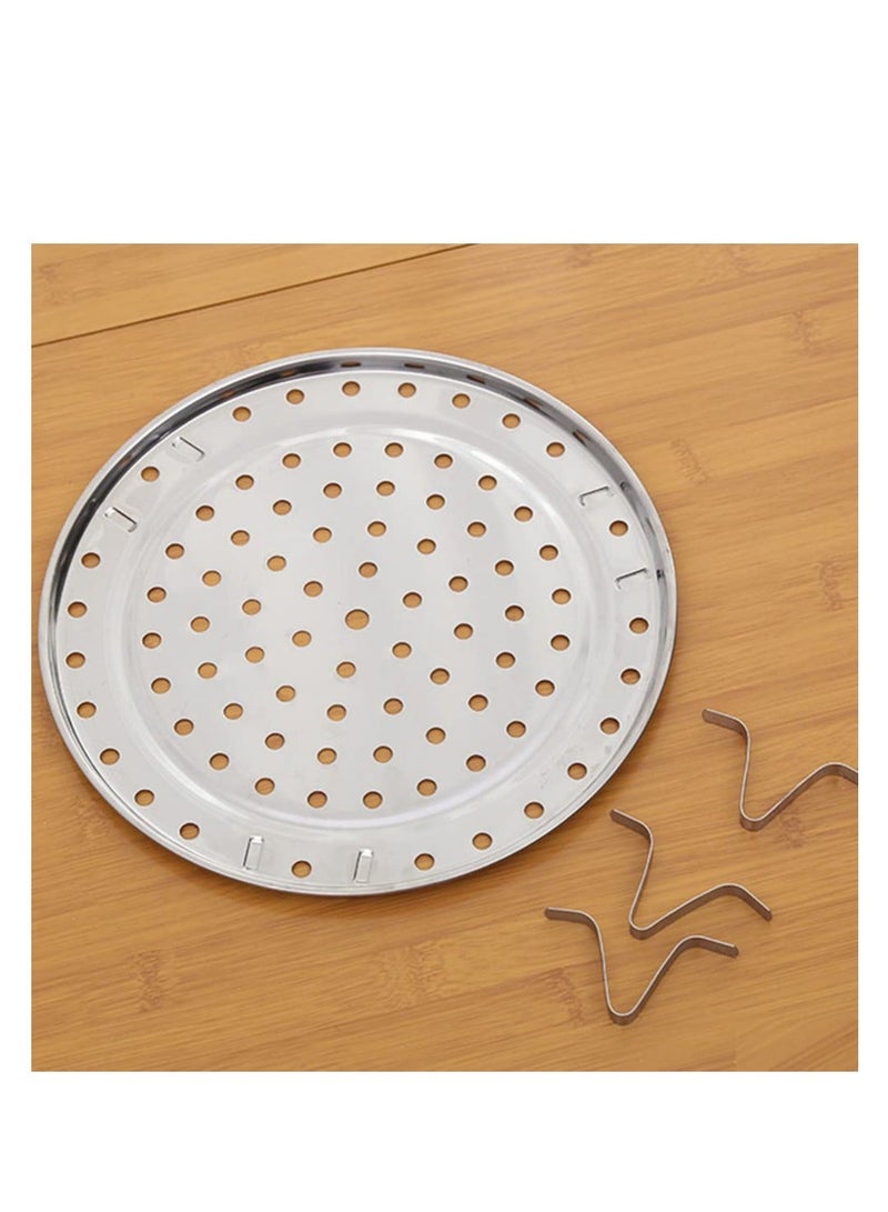 Steamer Rack, 3 Pcs Stainless Steel Steamer Pan Baking Cooling Rack Trivet Stand Kitchen Food Steaming Pans Steamer Basket for Dim Sum Dumpling Silver - Image 3