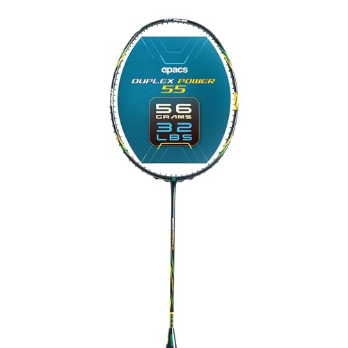 Apacs Duplex Power 55 (56G | World’s Lightest | 32LBS | Copper Fuse Tech for Reduced Vibration) 50T Carbon Fibre Badminton Racket with Full Cover (Navy) - Image 1