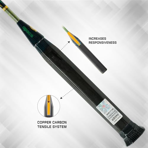 Apacs Duplex Power 55 (56G | World’s Lightest | 32LBS | Copper Fuse Tech for Reduced Vibration) 50T Carbon Fibre Badminton Racket with Full Cover (Navy) - Image 5