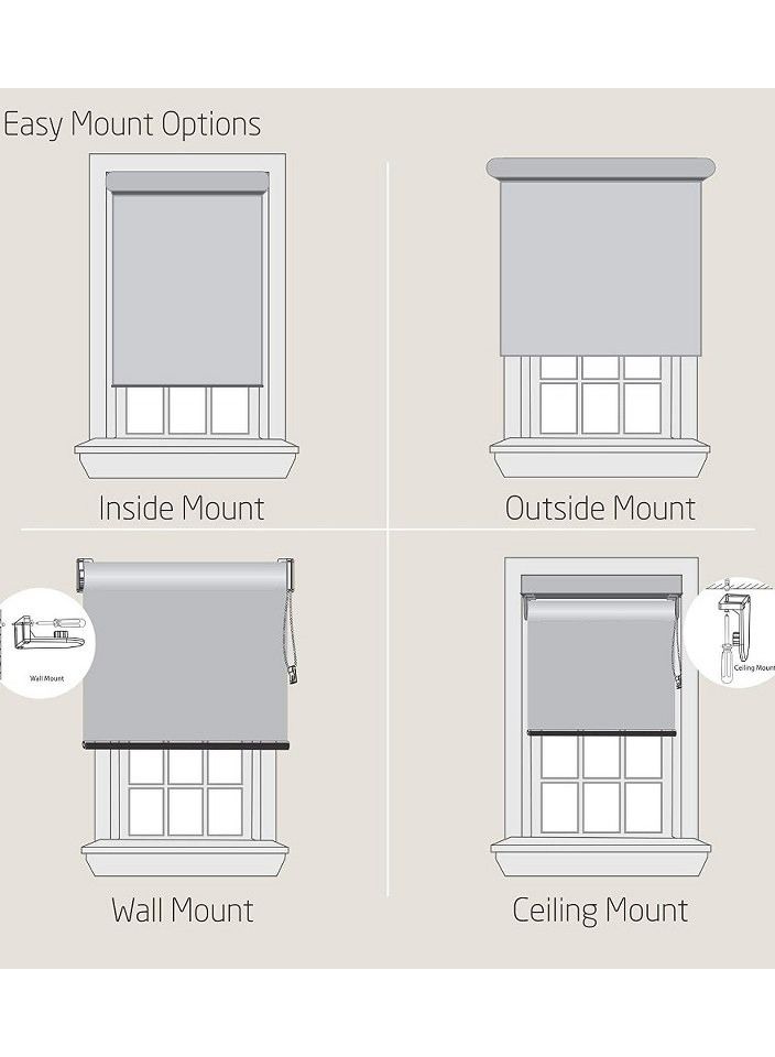 Home Gallery Sunlight roller blinds Half Shading 200*200 cm Brown - Image 3
