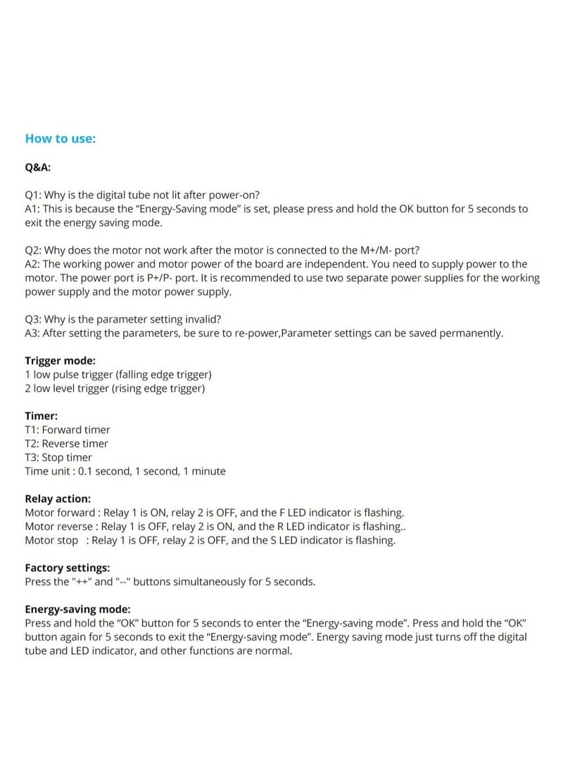 IO53A02 5-24V Multi-Functional Motor Forward and Reverse Controller Time Control Relay Switch - Image 5
