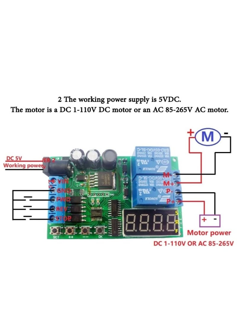 IO53A02 5-24V Multi-Functional Motor Forward and Reverse Controller Time Control Relay Switch - Image 4
